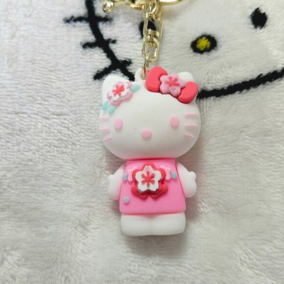 New Hello Kitty Cherry Blossom Keychain/Charm - Picture 2 of 5